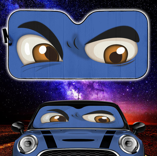 Blue Challenging Cartoon Eyes Car Auto Sun Shades Windshield Accessories Decor Gift