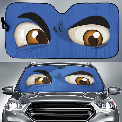 Blue Challenging Cartoon Eyes Car Auto Sun Shades Windshield Accessories Decor Gift