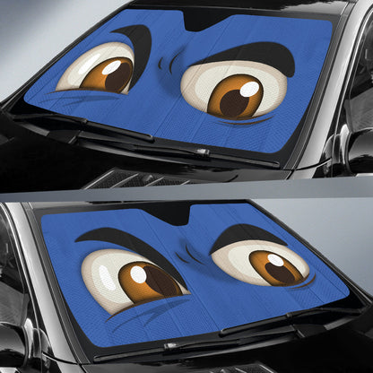 Blue Challenging Cartoon Eyes Car Auto Sun Shades Windshield Accessories Decor Gift