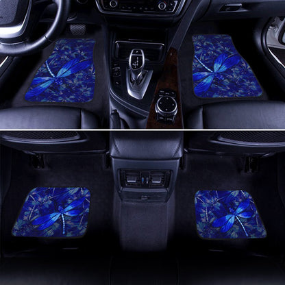 Blue Dragonfly Car Floor Mats Custom Beautiful Car Accessories Gift Idea