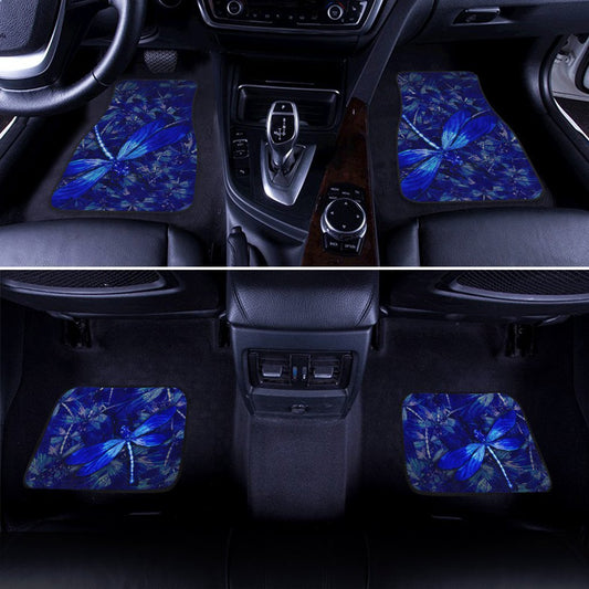Blue Dragonfly Car Floor Mats Custom Beautiful Car Accessories Gift Idea