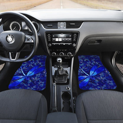 Blue Dragonfly Car Floor Mats Custom Beautiful Car Accessories Gift Idea