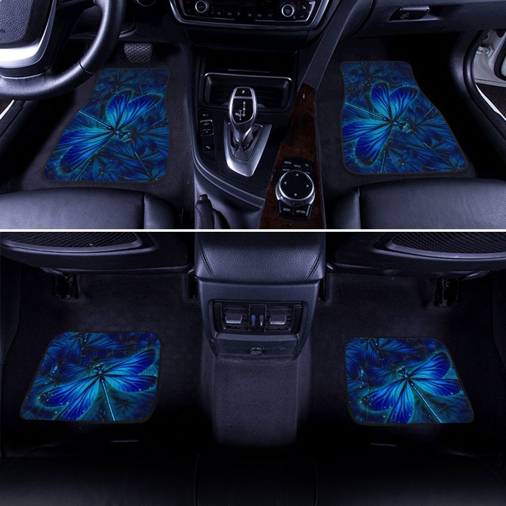 Blue Dragonfly Car Floor Mats Custom Dragonfly Car Accessories