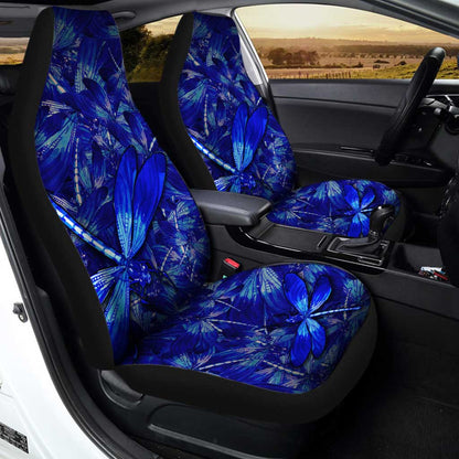 Blue Dragonfly Car Seat Covers Custom Colorful Car Accessories