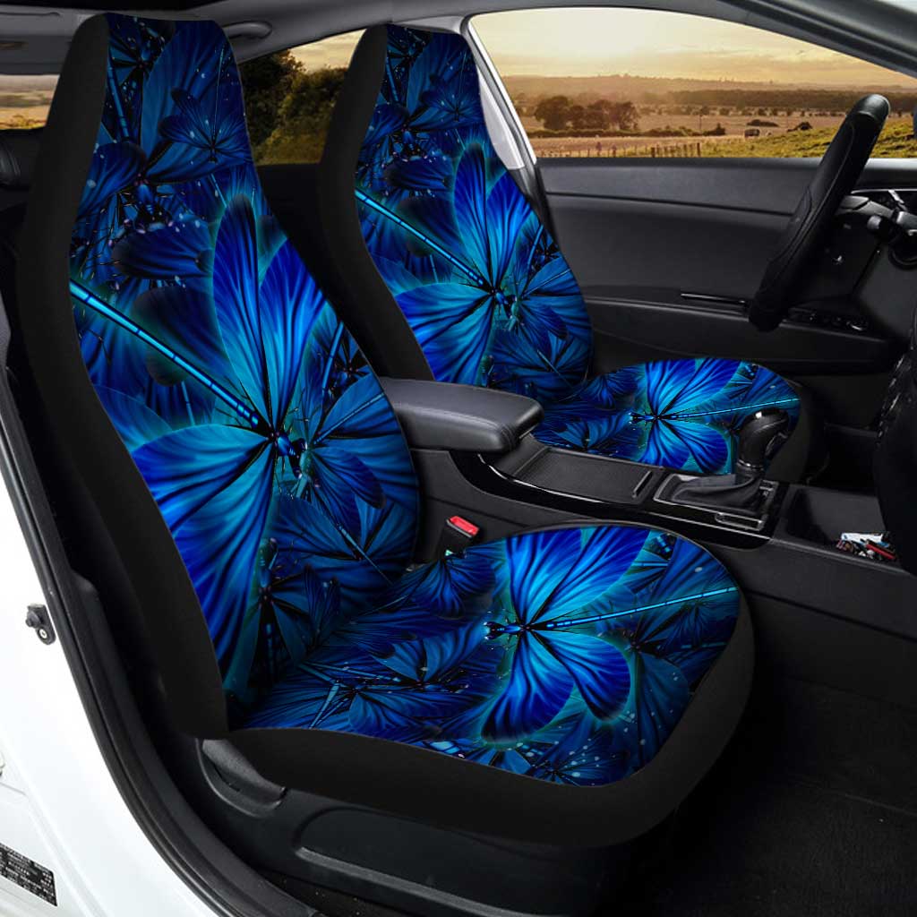 Blue Dragonfly Car Seat Covers Custom Cool Car Accessories