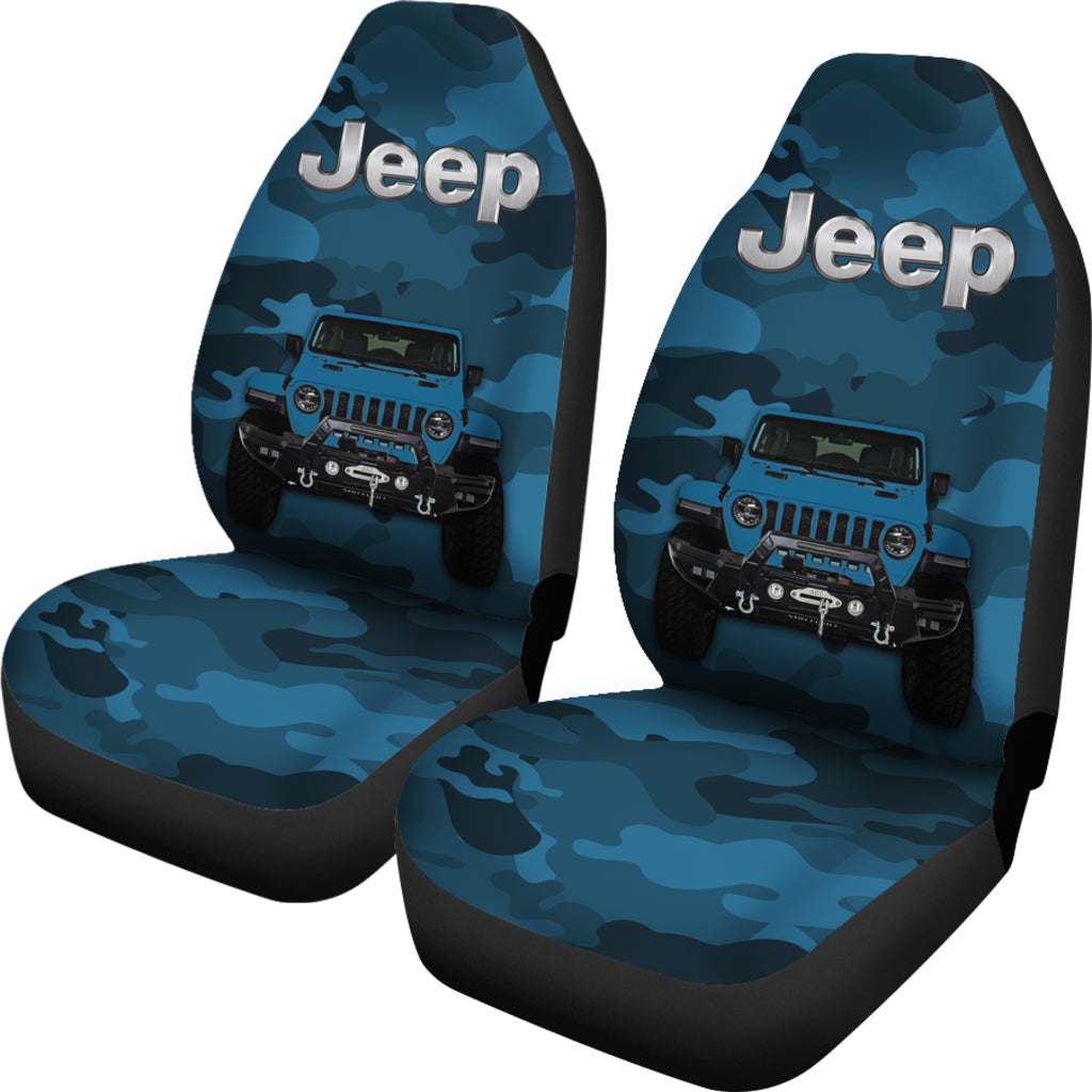 Blue Jeep Camouflage Car Seat Covers