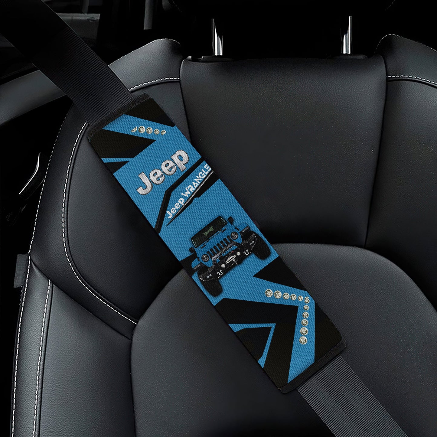 Blue Jeep Car Seat Belt Cover Custom Car Accessories