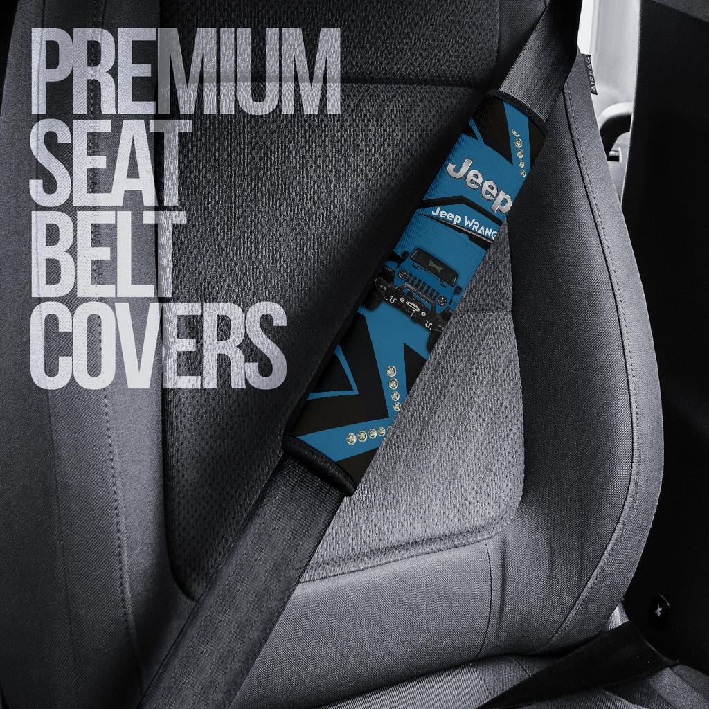 Blue Jeep Car Seat Belt Cover Custom Car Accessories