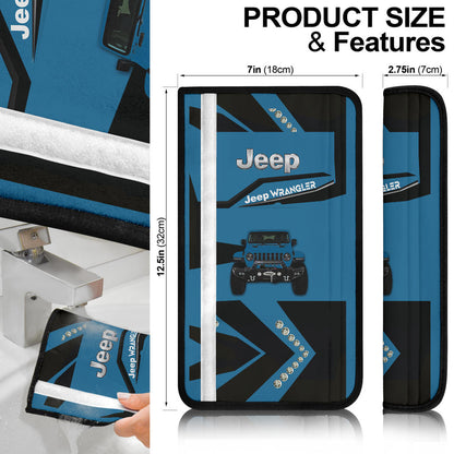 Blue Jeep Car Seat Belt Cover Custom Car Accessories