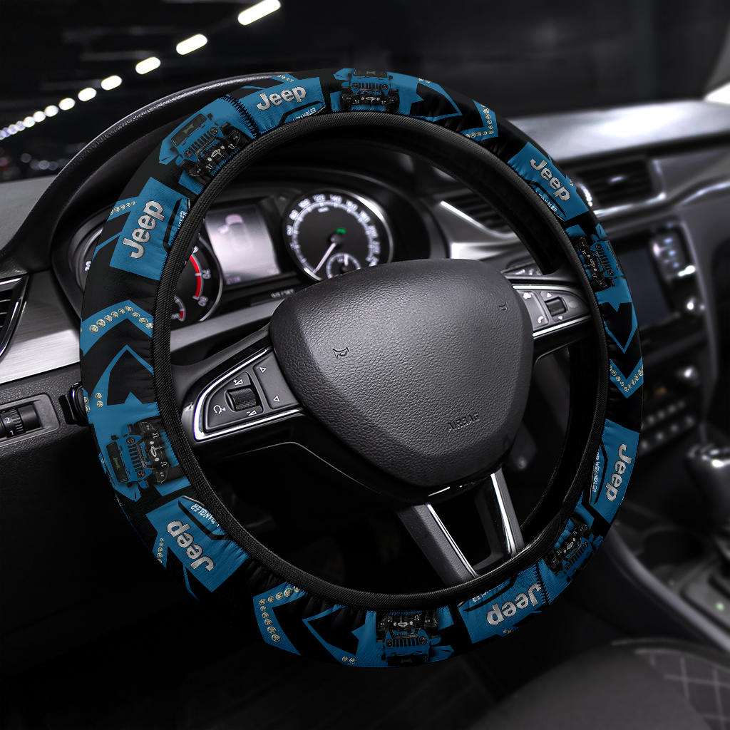 Blue Jeep Car Steering Wheel Cover
