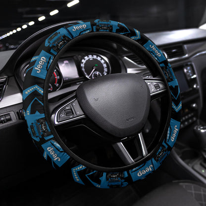 Blue Jeep Car Steering Wheel Cover