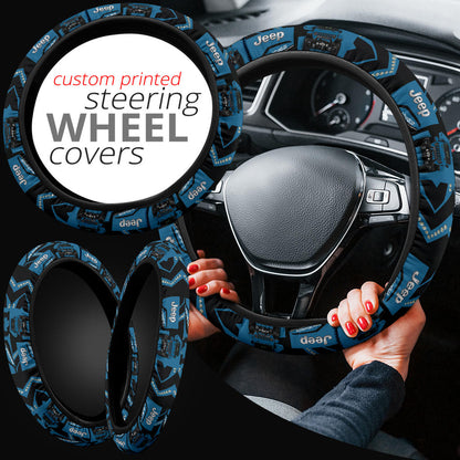 Blue Jeep Car Steering Wheel Cover