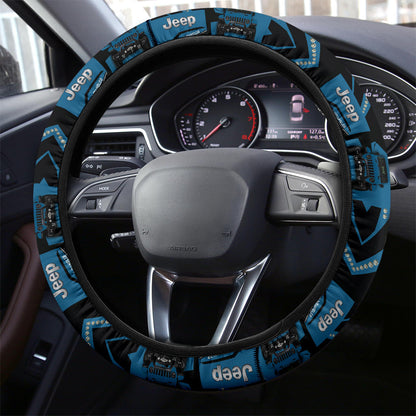 Blue Jeep Car Steering Wheel Cover