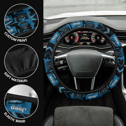 Blue Jeep Car Steering Wheel Cover
