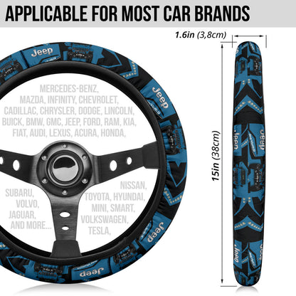 Blue Jeep Car Steering Wheel Cover