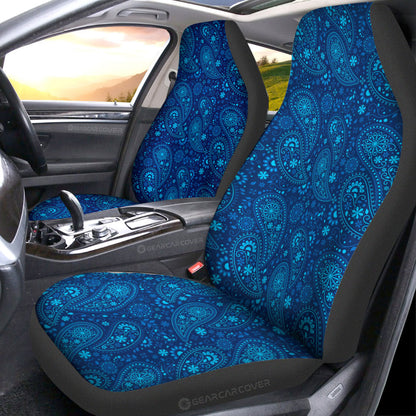 Blue Paisley Pattern Car Seat Covers Custom Car Accessories