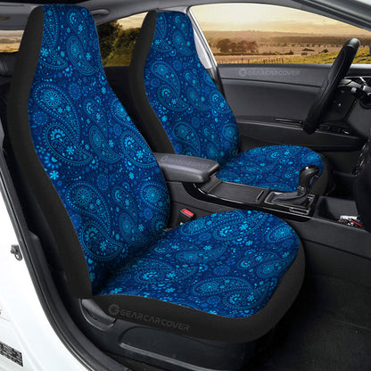 Blue Paisley Pattern Car Seat Covers Custom Car Accessories