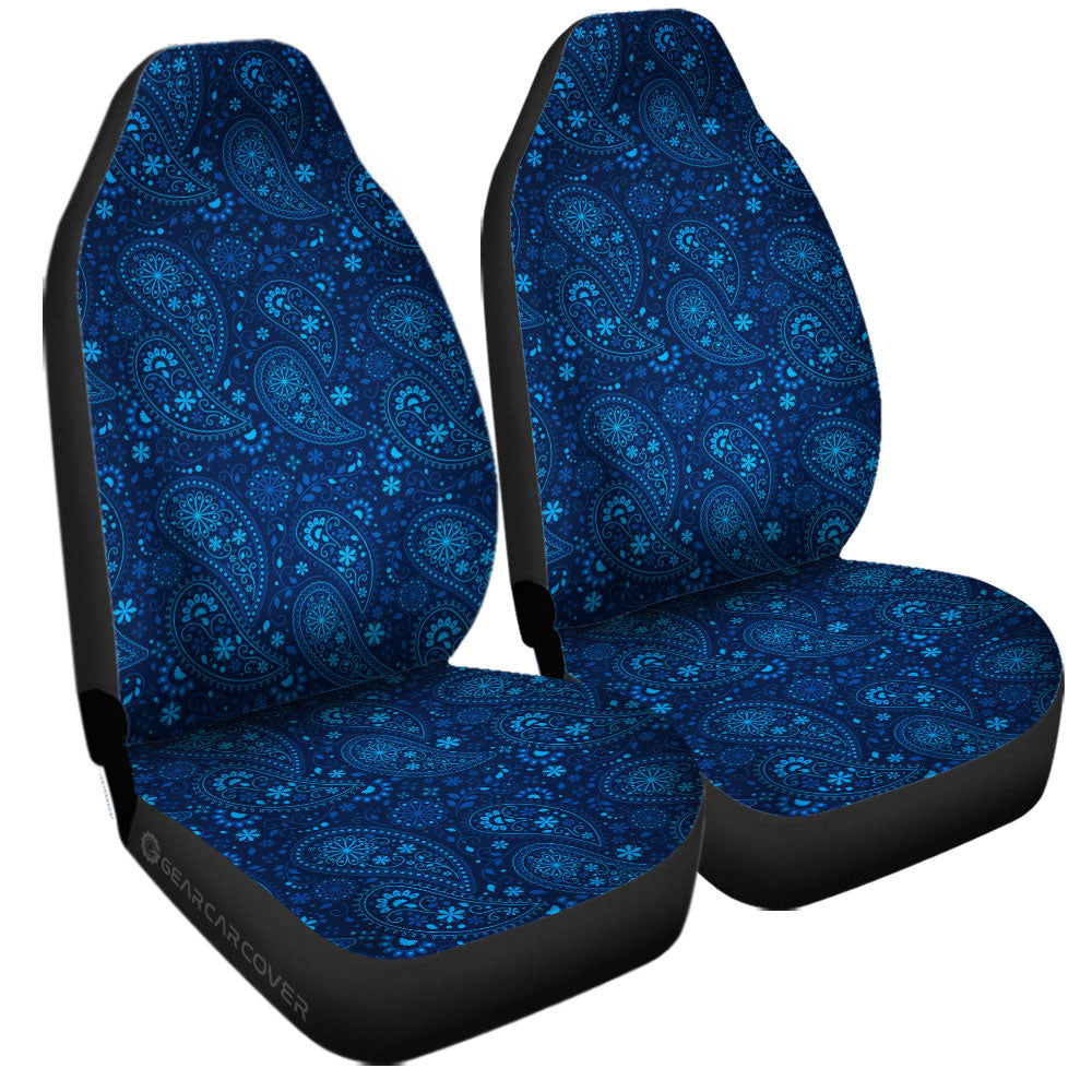 Blue Paisley Pattern Car Seat Covers Custom Car Accessories