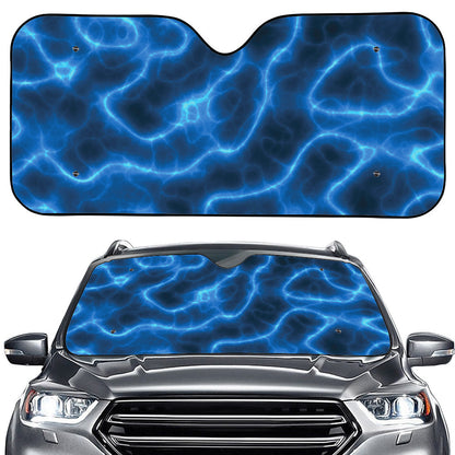 Blue Plasma Print Car Windshield Sun Shade
