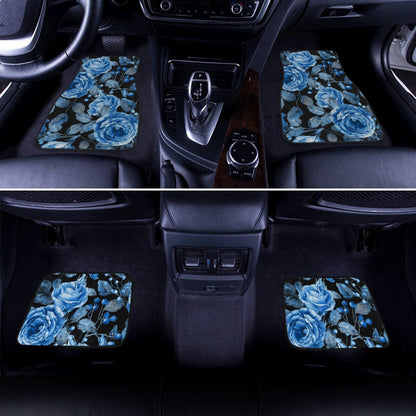 Blue Rose Car Floor Mats Custom Flower Car Accessories