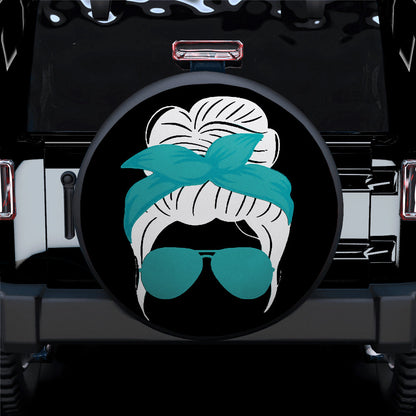 Blue Sea Turban Jeep Girl Car Spare Tire Cover