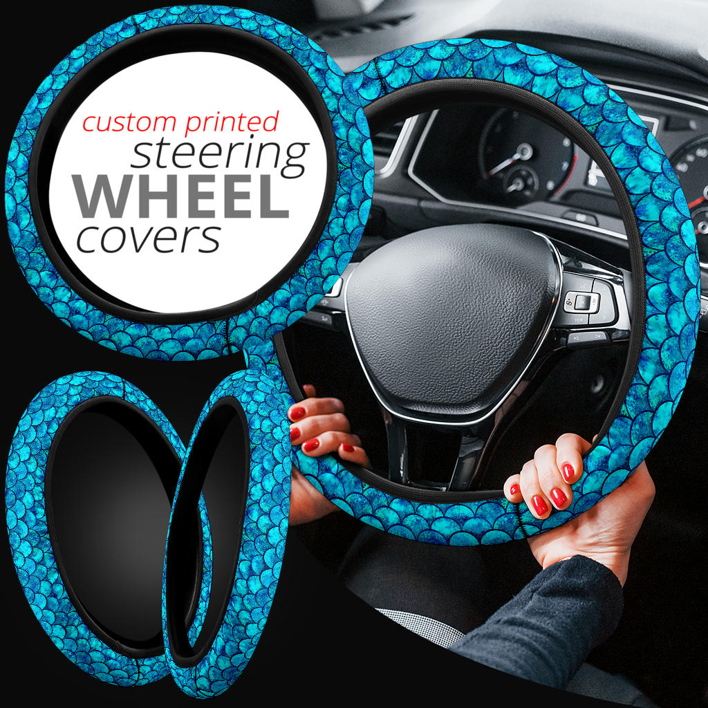 Blue Skin Premium Car Steering Wheel Cover