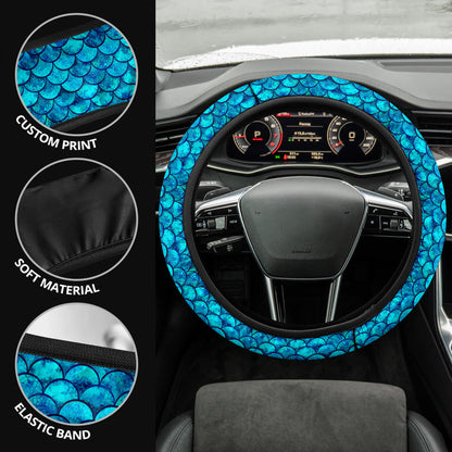 Blue Skin Premium Car Steering Wheel Cover