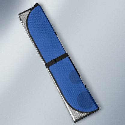 Blue Slight Surprised Cartoon Eyes Car Auto Sunshades