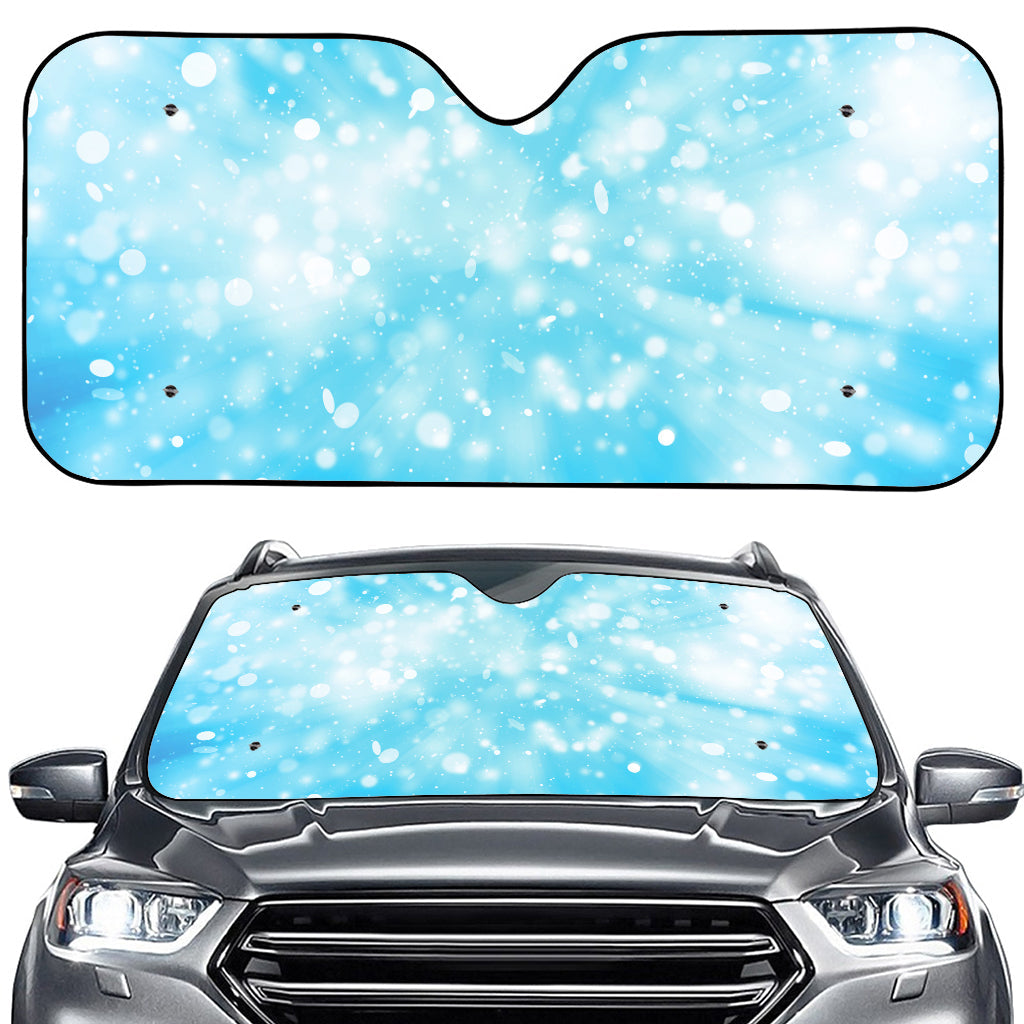 Blue Sparkle Light Print Car Windshield Sun Shade