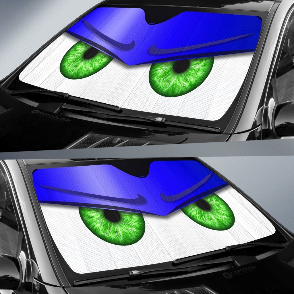 Blue Unwelcome Car Eyes Sun Shade Custom Car Accessories