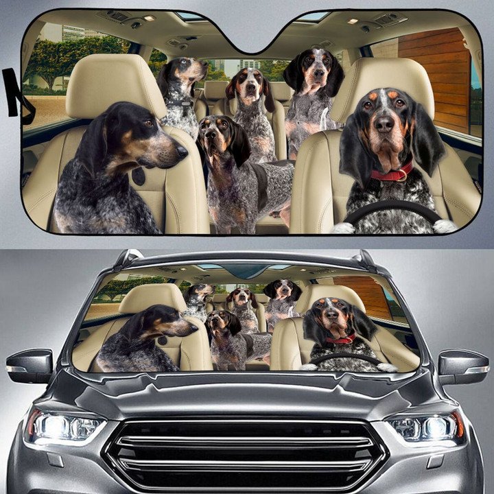 Bluetick Coonhound Car All Over Printed 3D Sun Shade