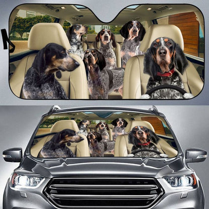 Bluetick Coonhound Car All Over Printed 3D Sun Shade