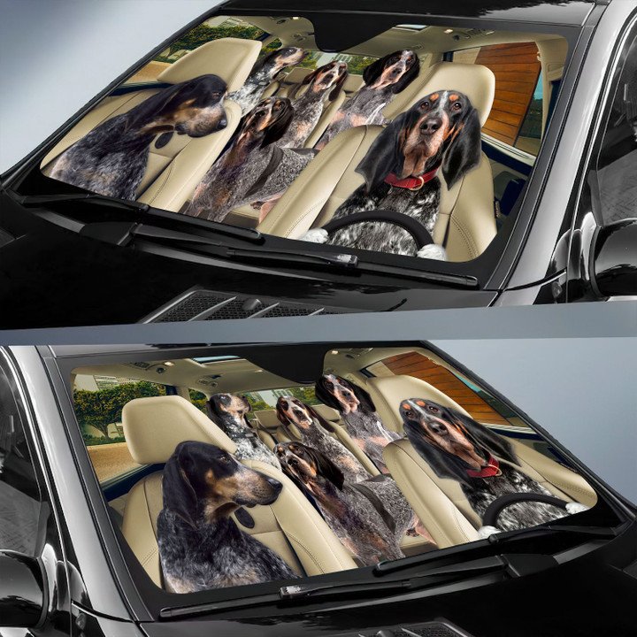 Bluetick Coonhound Car All Over Printed 3D Sun Shade