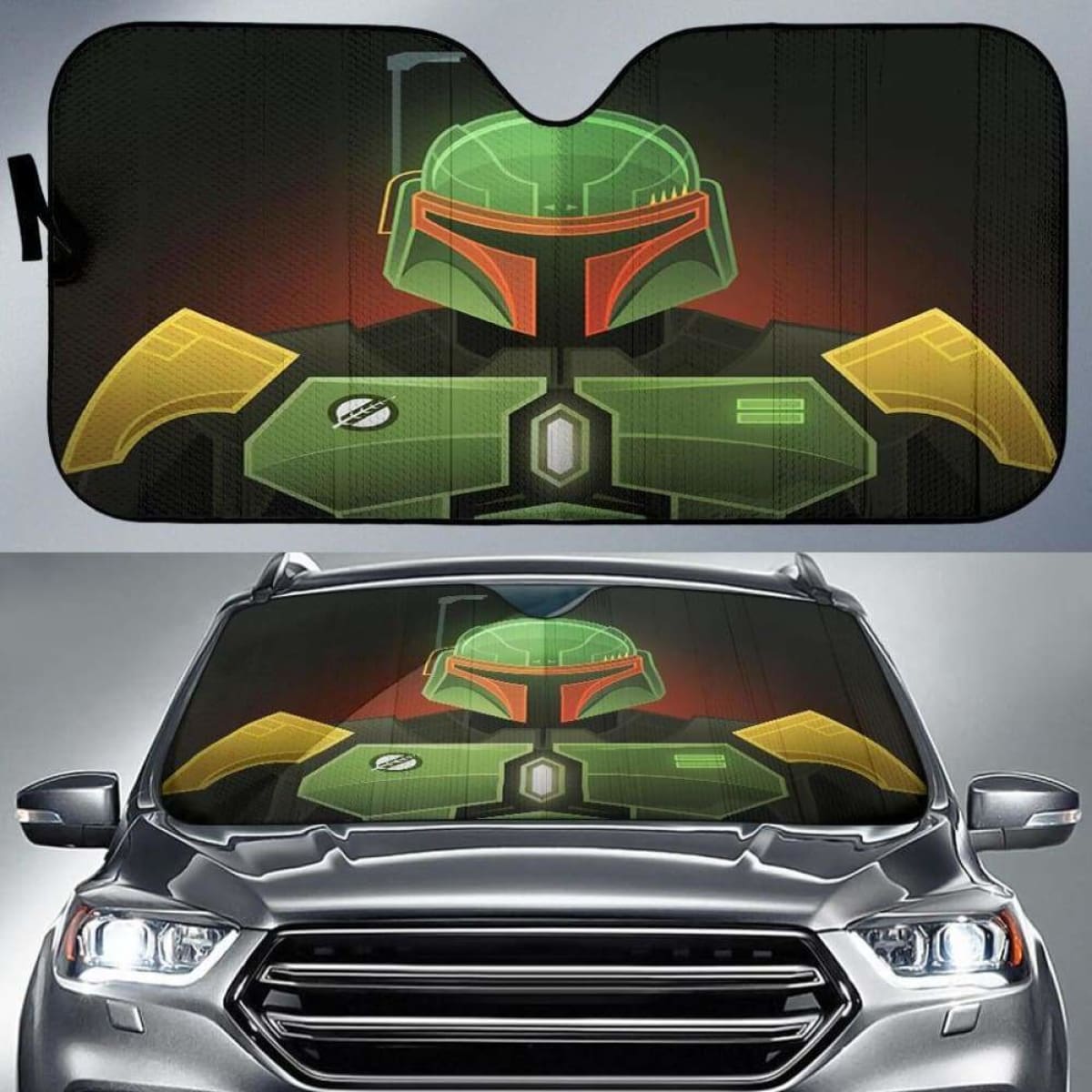 Boba Fett Auto Sun Shades 918b Universal Fit