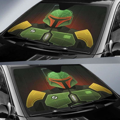 Boba Fett Auto Sun Shades 918b Universal Fit