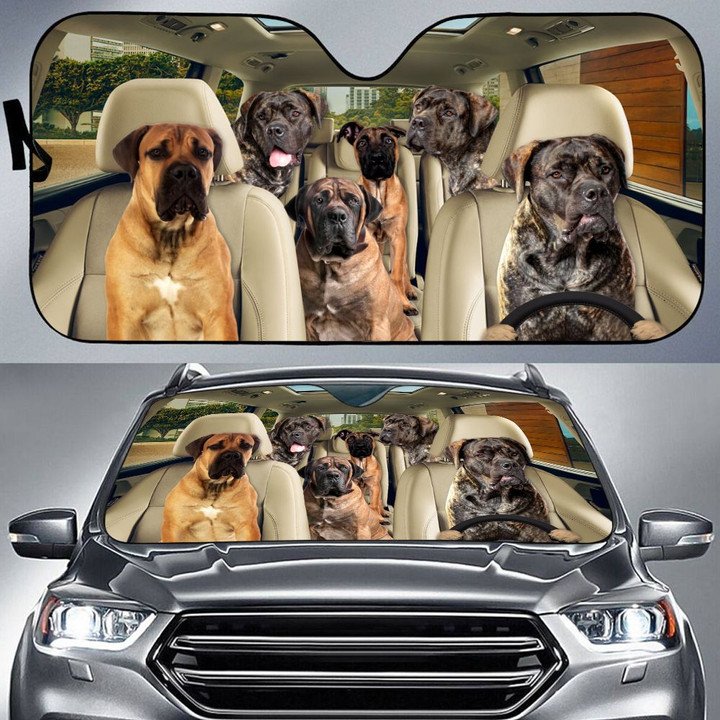 Boerboel Car All Over Printed 3D Sun Shade