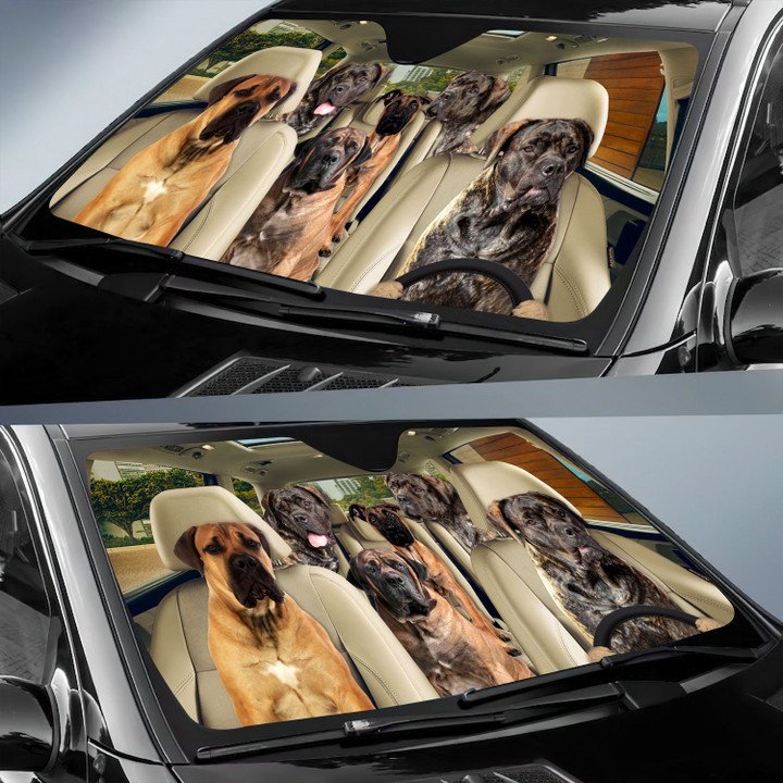 Boerboel Car All Over Printed 3D Sun Shade