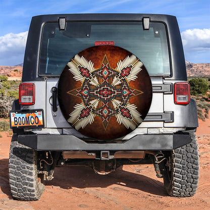 Boheimian Native American Camping Jeep Car Spare Tire Cover