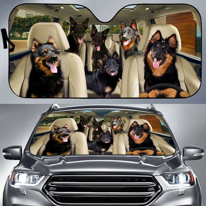 Bohemian Shepherd Car All Over Printed 3D Sun Shade