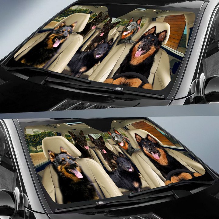 Bohemian Shepherd Car All Over Printed 3D Sun Shade