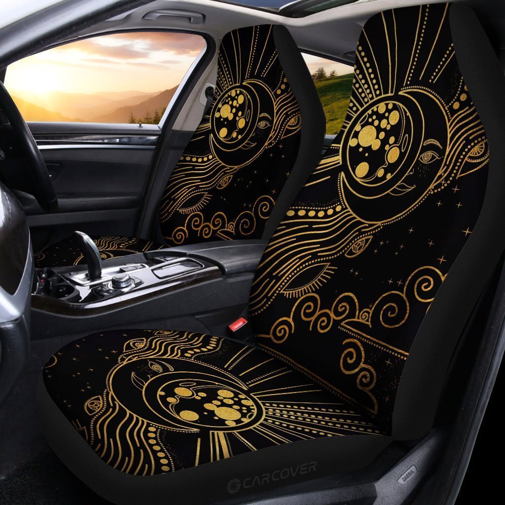 Bohemian Sun And Moon Car Seat Covers Custom Car Interior Accessories