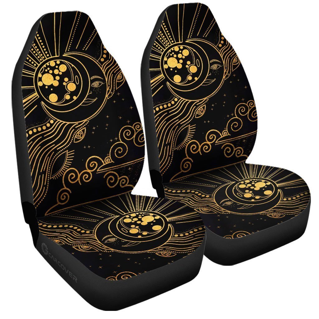 Bohemian Sun And Moon Car Seat Covers Custom Car Interior Accessories