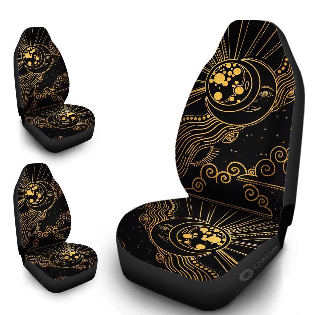 Bohemian Sun And Moon Car Seat Covers Custom Car Interior Accessories