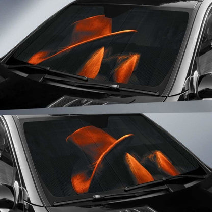 Boots & Hat of Cowboy Vintage theme car auto sunshades 918b Universal Fit
