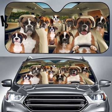 Boxer Dog All Over Printed 3D Sun Shade