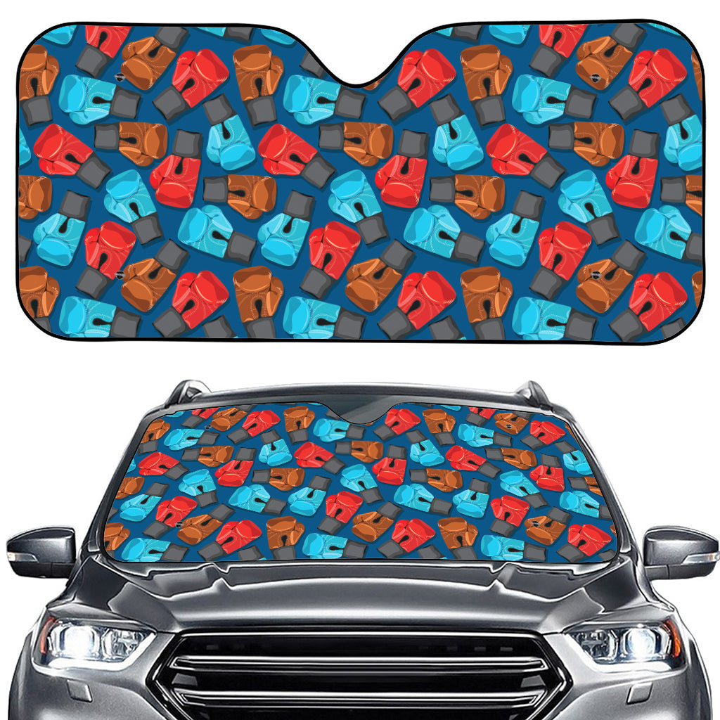 Boxing Gloves Pattern Print Car Windshield Sun Shade