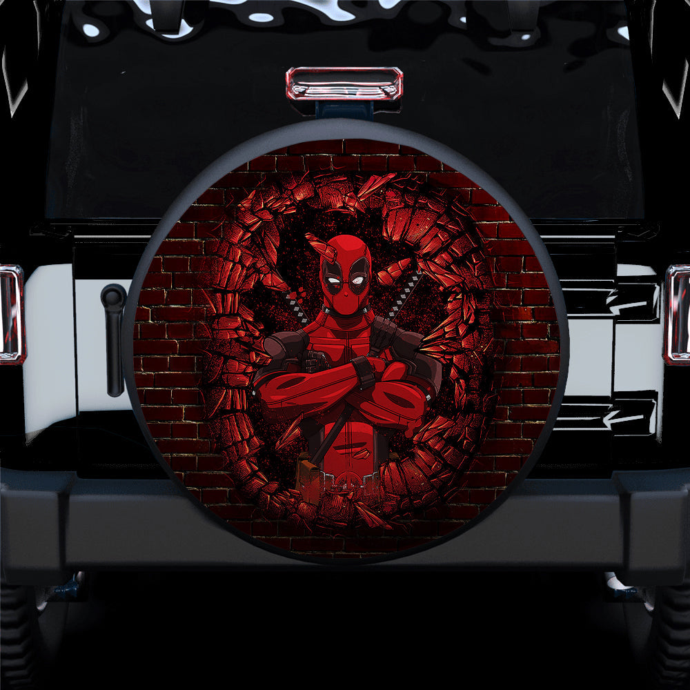 Break Wall Deadpool Car Spare Tire Cover