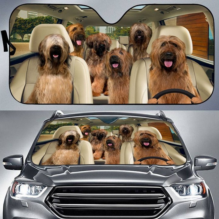 Briard Car All Over Printed 3D Sun Shade
