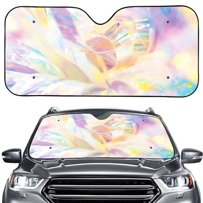 Bright Holographic Print Car Windshield Sun Shade