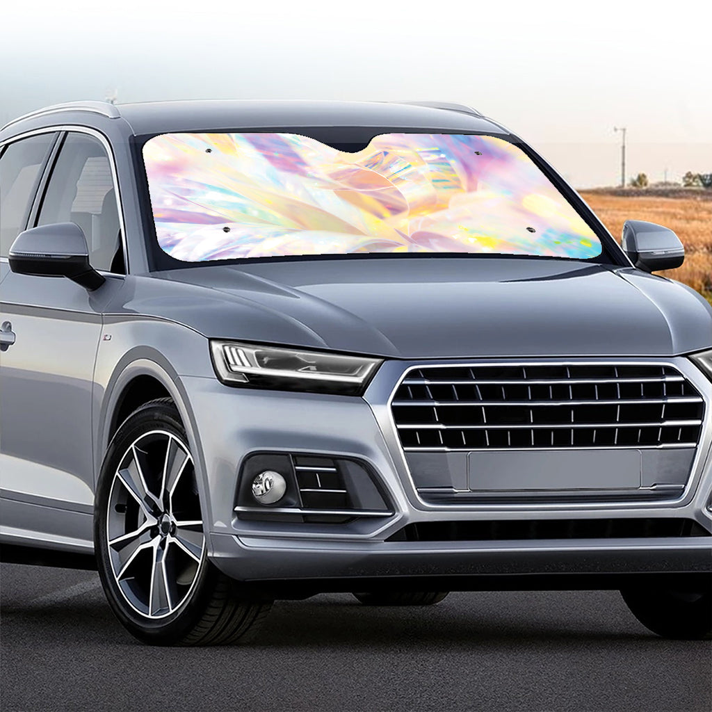 Bright Holographic Print Car Windshield Sun Shade